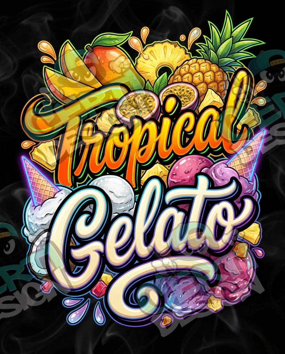Tropical Gelato Pre-Made 3.5g Mylar Bags