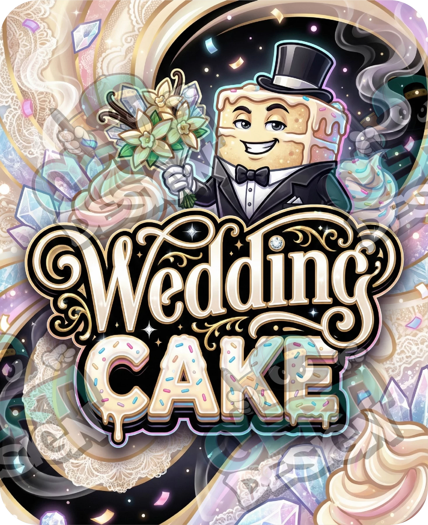 Wedding Cake Pre-Made 3.5g Mylar Bags