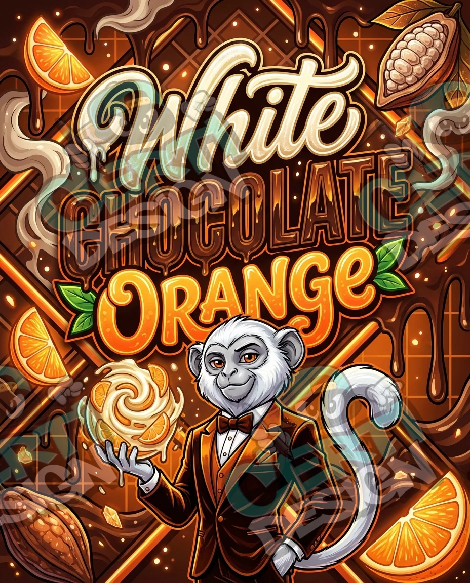 White Chocolate Orange Pre-Made 3.5g Mylar Bags