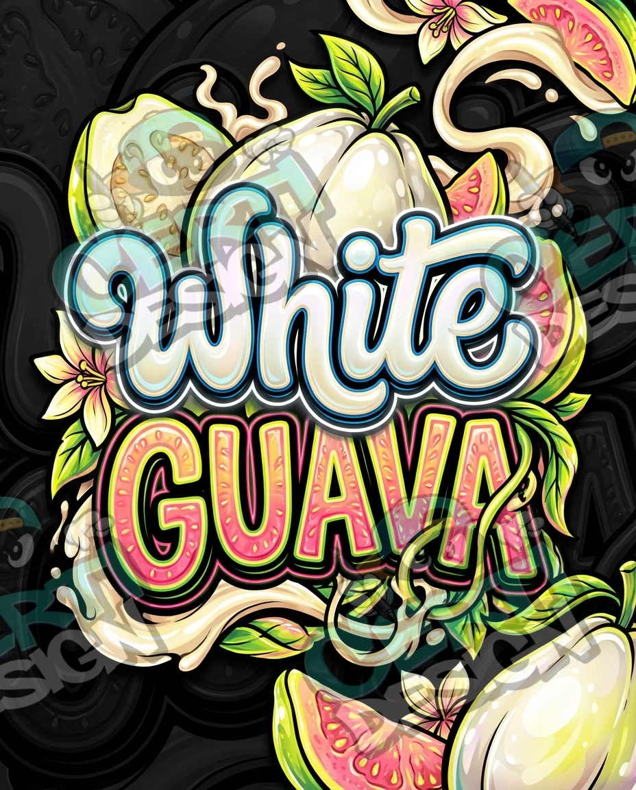 White Guava Pre-Made 3.5g Mylar Bags