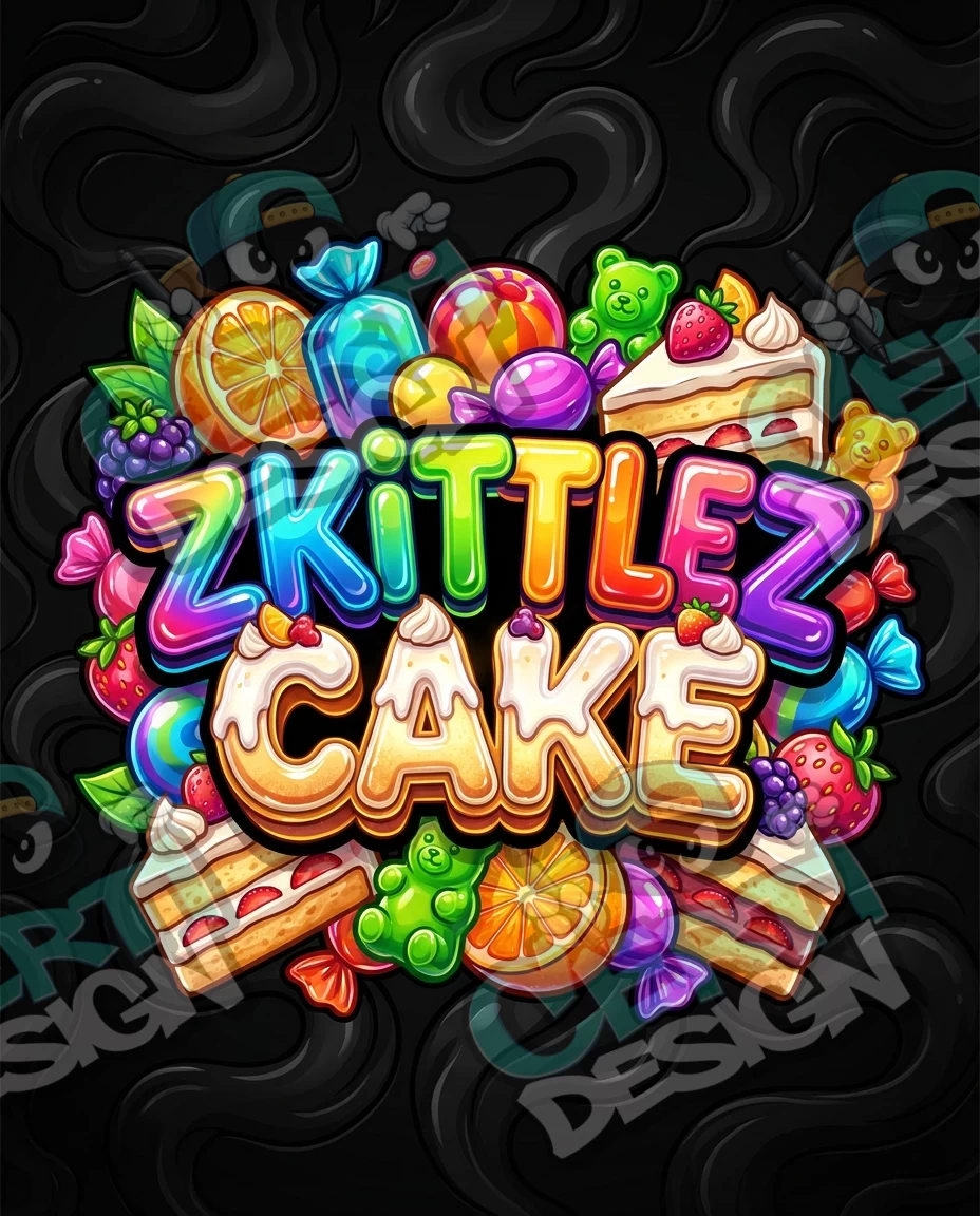 Zkittlez Cake Pre-Made 3.5g Mylar Bags