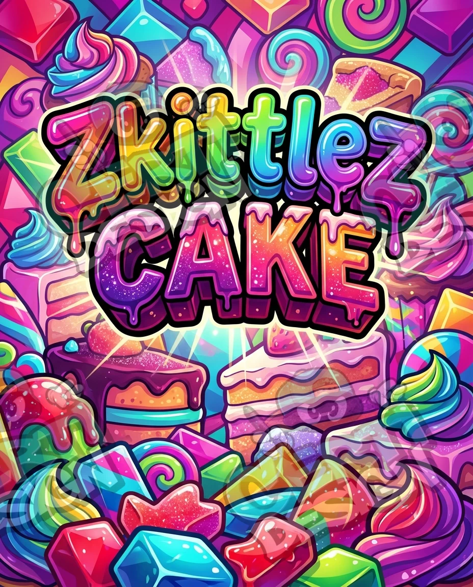 Zkittlez Cake Pre-Made 3.5g Mylar Bags