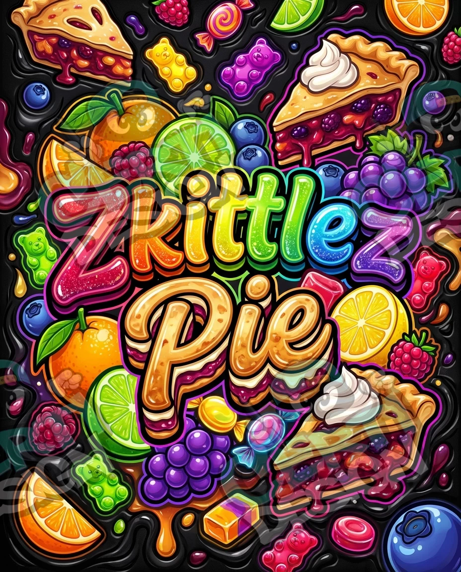 Zkittlez Pie Pre-Made 3.5g Mylar Bags