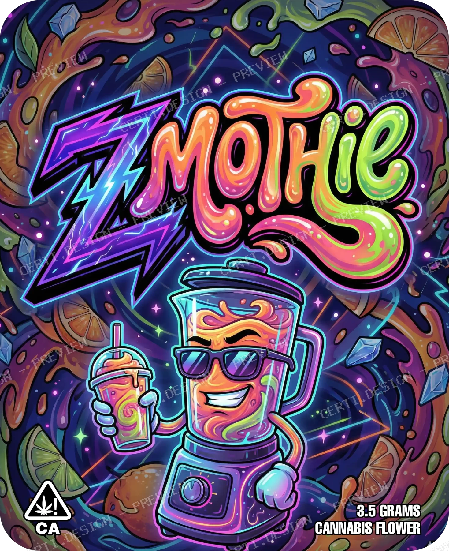 Zmothie 2 Pre-Made 3.5g Mylar Bags