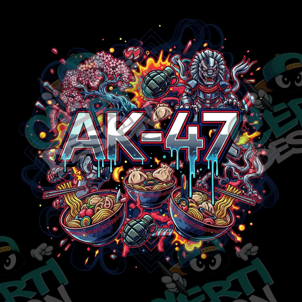 AK 47 Pre-Made 3.5g Square Mylar Bags