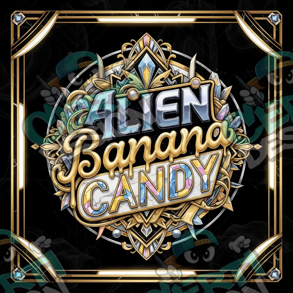 Alien Banana Candy Pre-Made 3.5g Square Mylar Bags