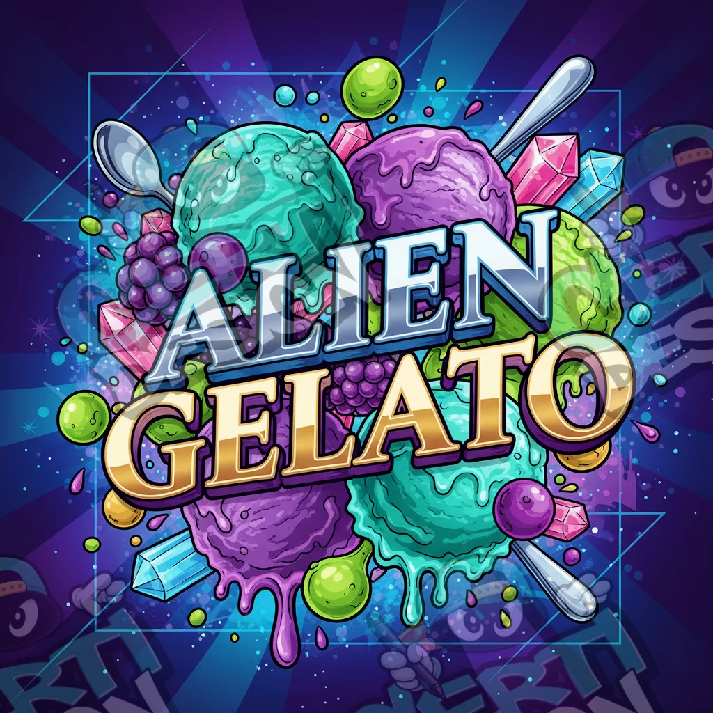 Alien Gelato Pre-Made 3.5g Square Mylar Bags