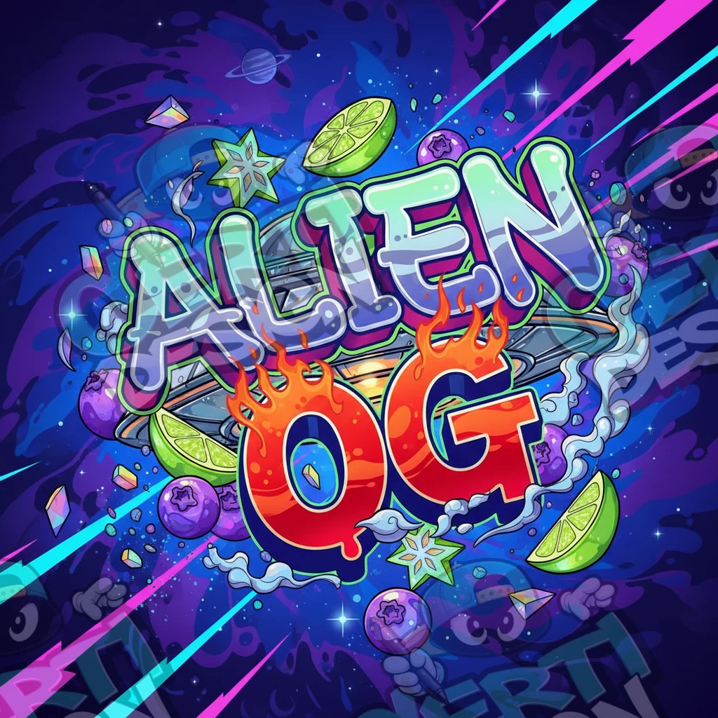 Alien OG Pre-Made 3.5g Square Mylar Bags
