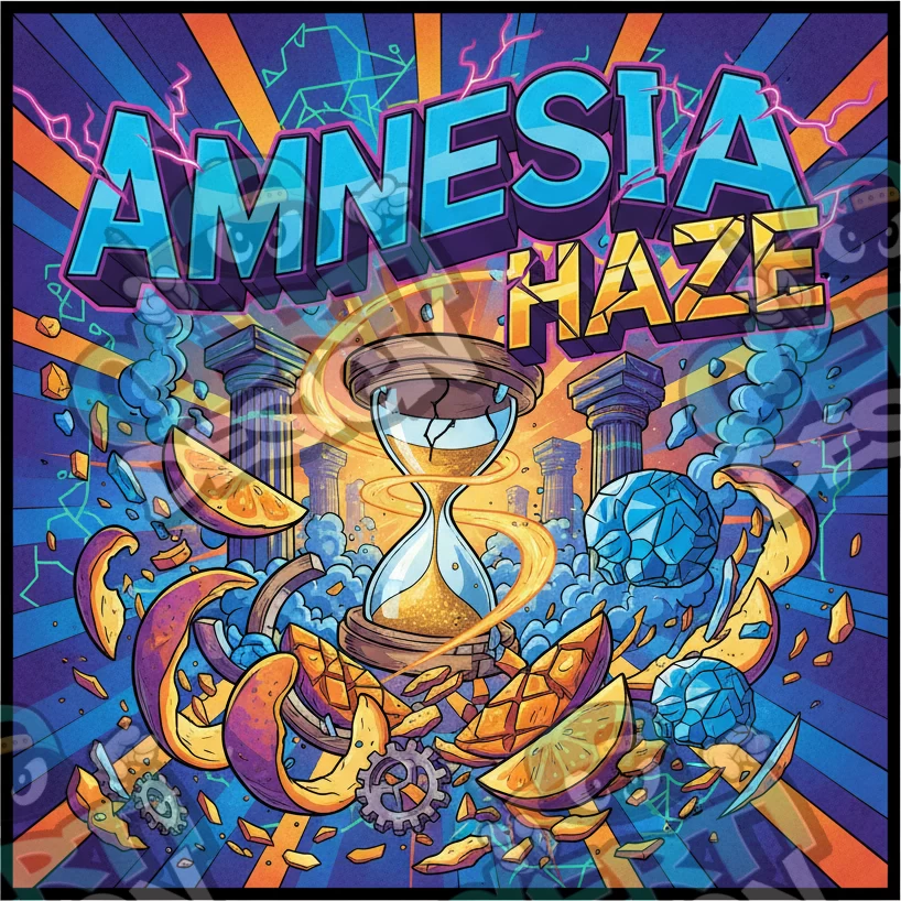 Amnesia Haze Pre-Made 3.5g Square Mylar Bags