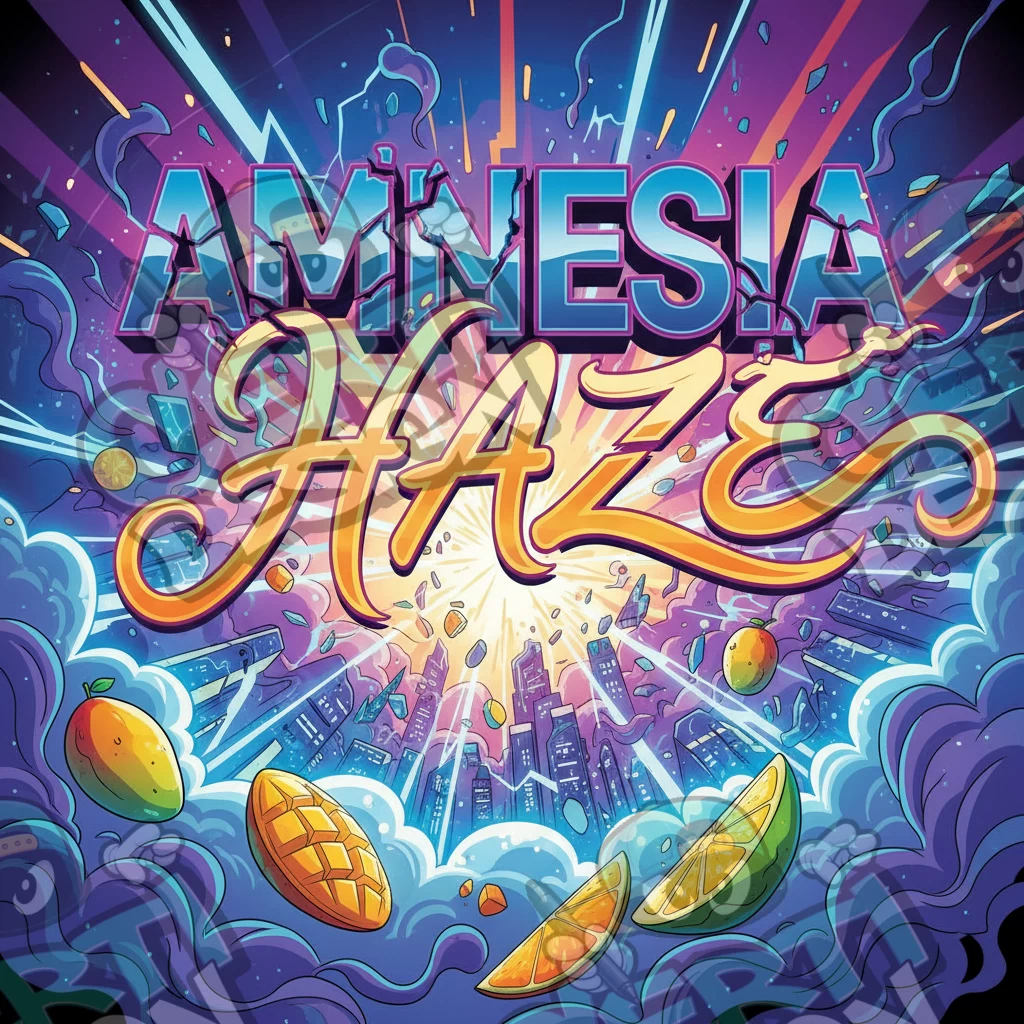 Amnesia Haze2 Pre-Made 3.5g Square Mylar Bags