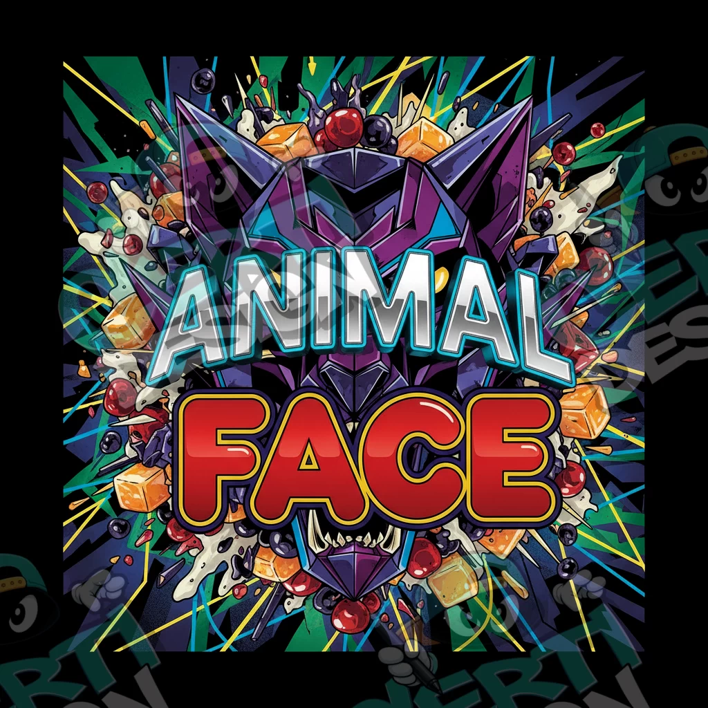 Animal Face Pre-Made 3.5g Square Mylar Bags