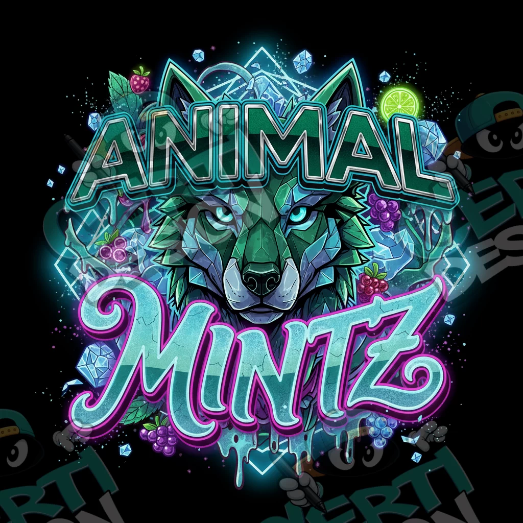 Animal Mintz Pre-Made 3.5g Square Mylar Bags