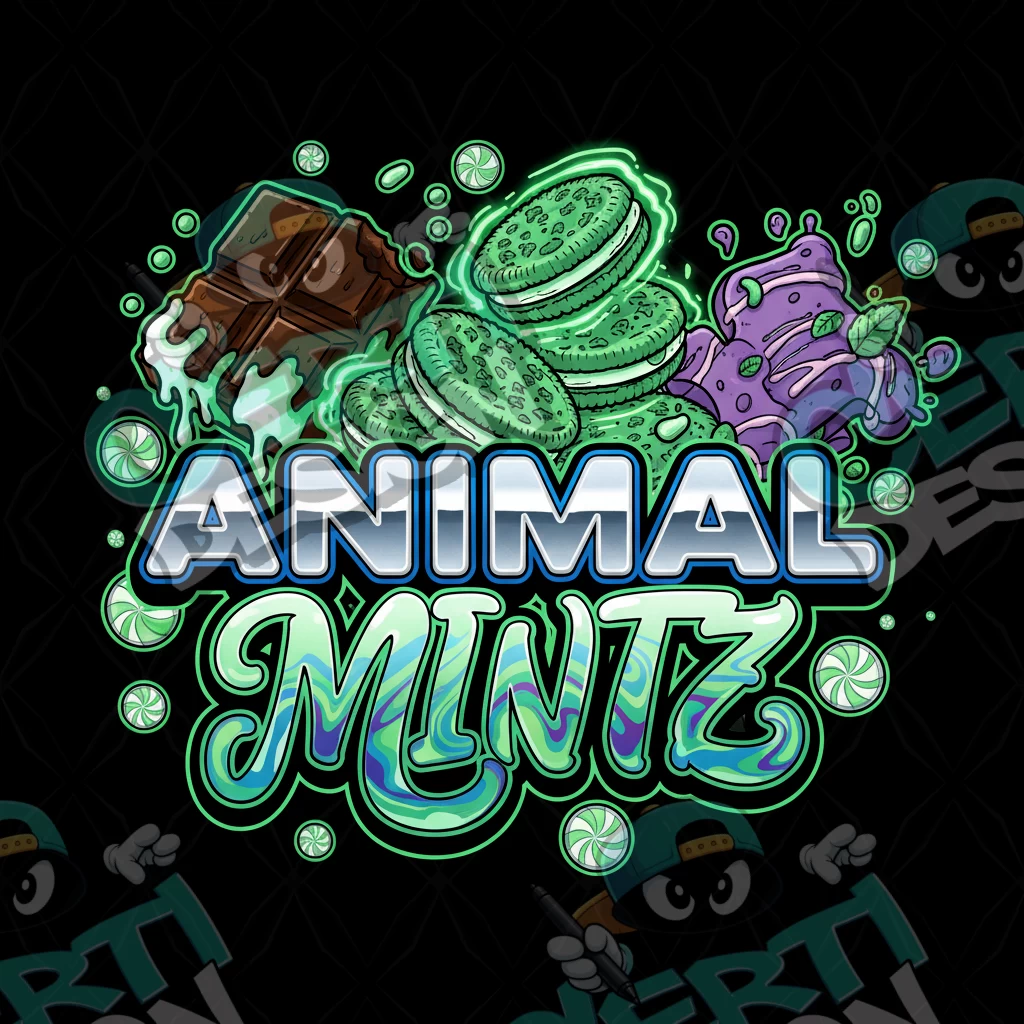 Animal Mintz Pre-Made 3.5g Square Mylar Bags