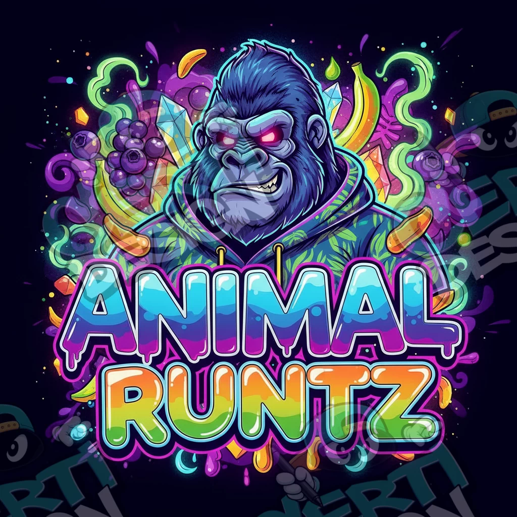 Animal Runtz Pre-Made 3.5g Square Mylar Bags