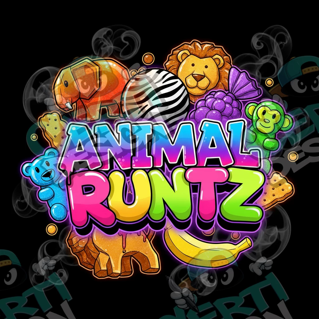 Animal Runtz Pre-Made 3.5g Square Mylar Bags