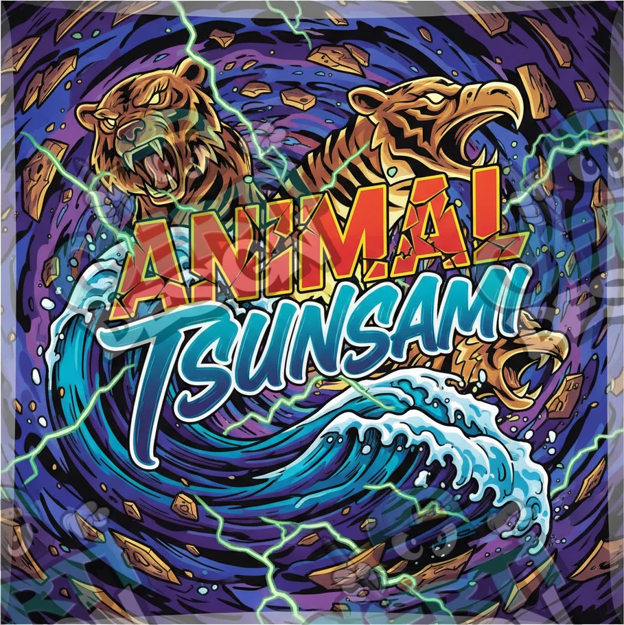 Animal Tsunami Pre-Made 3.5g Square Mylar Bags