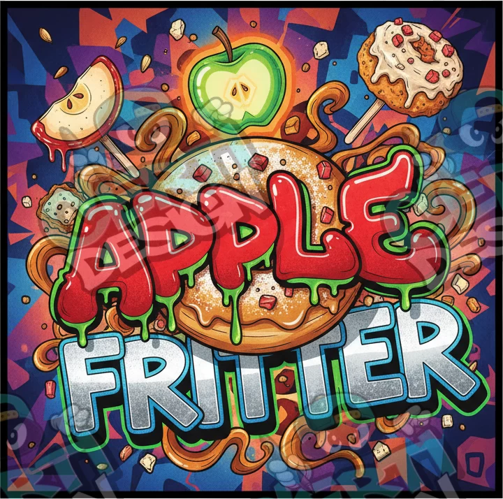 Apple Fritter Pre-Made 3.5g Square Mylar Bags