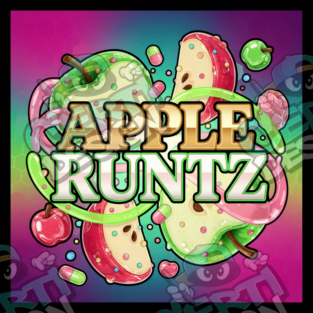 Apple Runtz Pre-Made 3.5g Square Mylar Bags