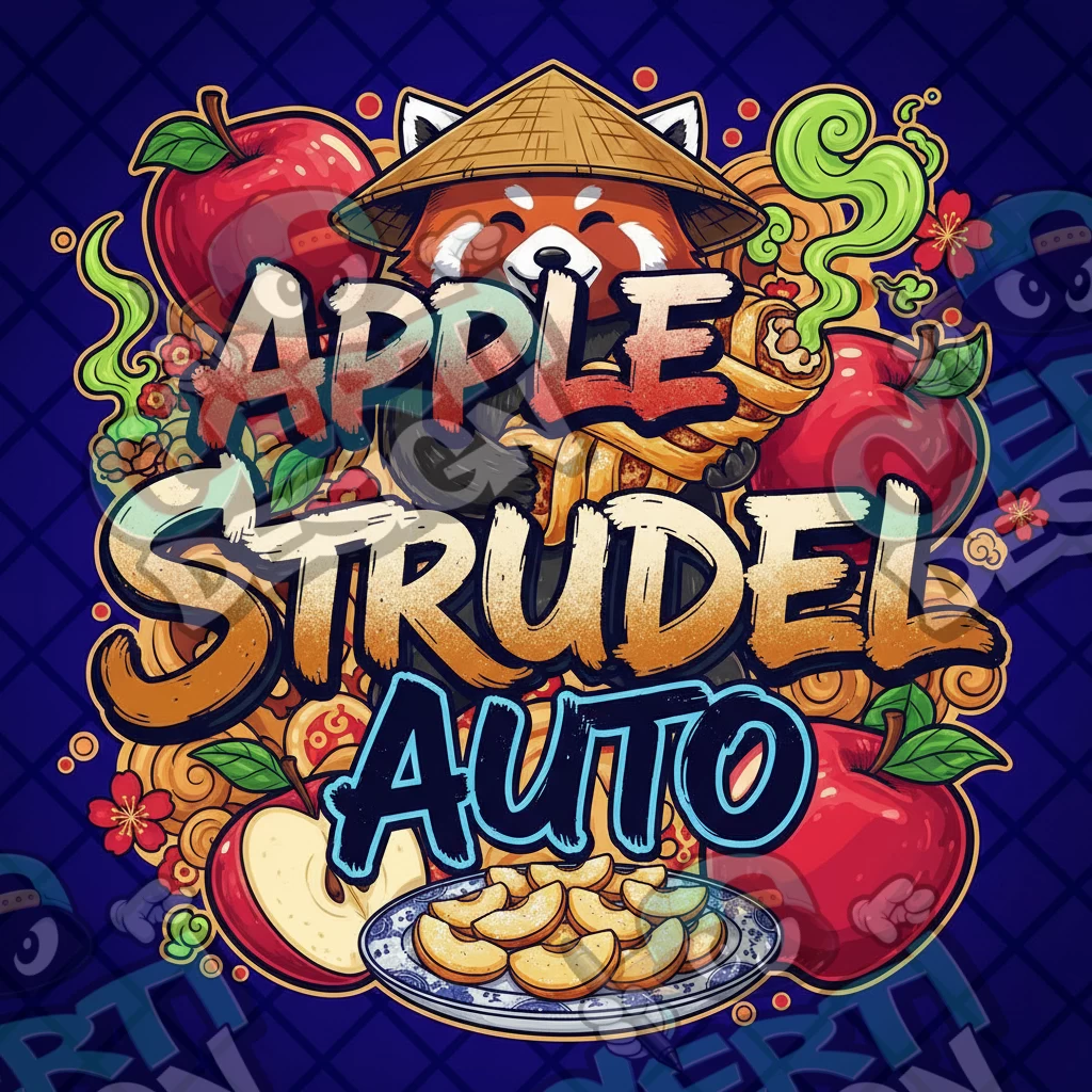 Apple Strudel Auto Pre-Made 3.5g Square Mylar Bags