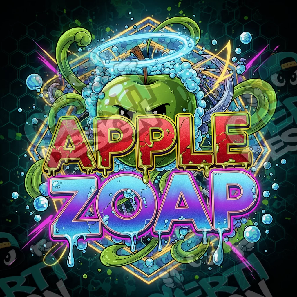 Apple Zoap Pre-Made 3.5g Square Mylar Bags