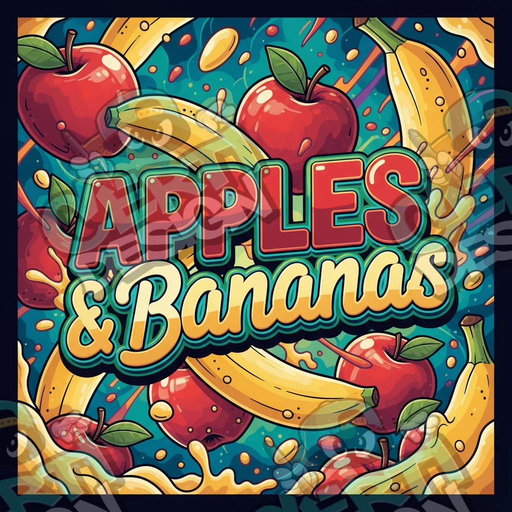 Apples & Bananas Pre-Made 3.5g Square Mylar Bags