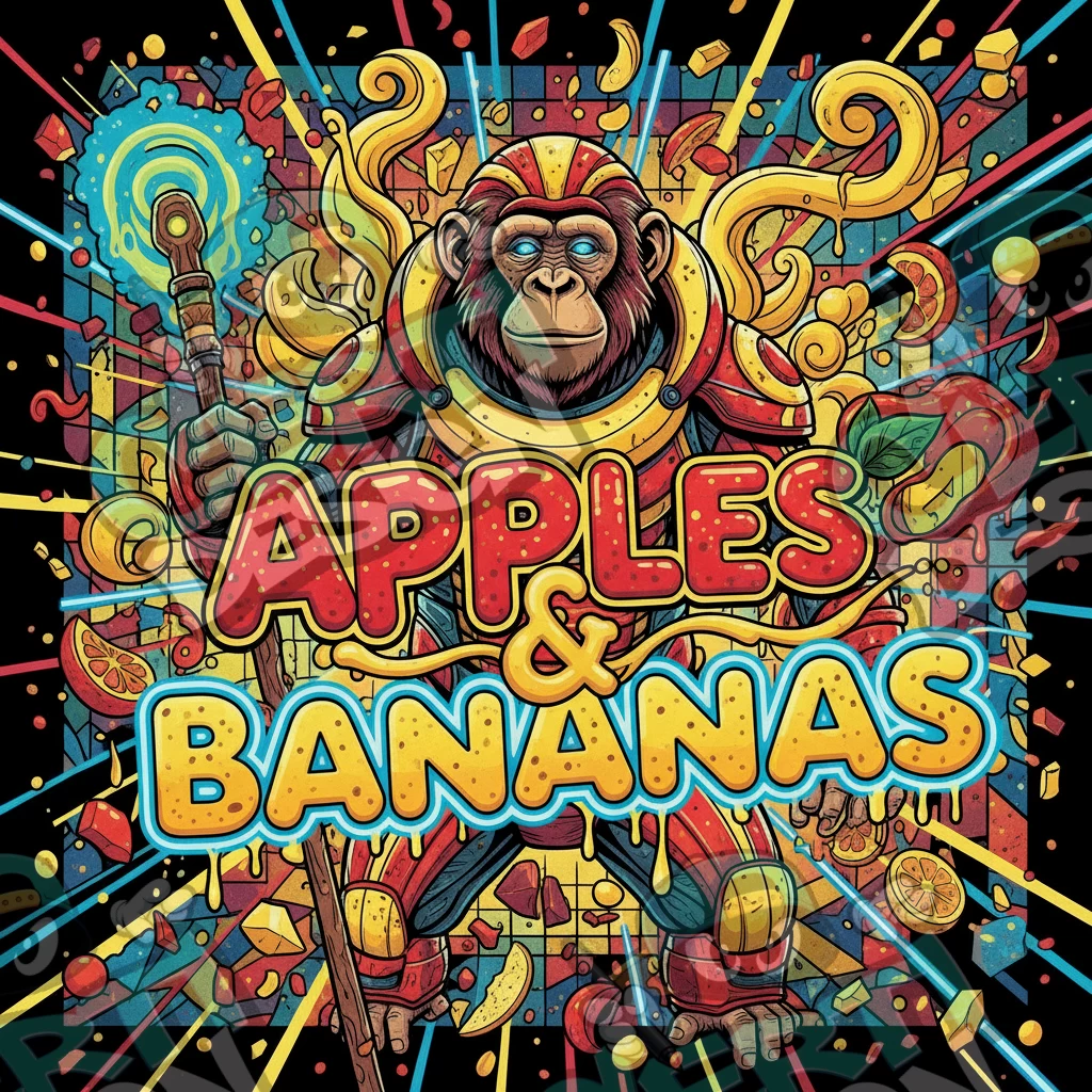 Apples & Bananas Pre-Made 3.5g Square Mylar Bags