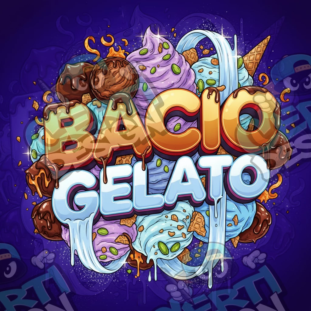 Bacio Gelato Pre-Made 3.5g Square Mylar Bags