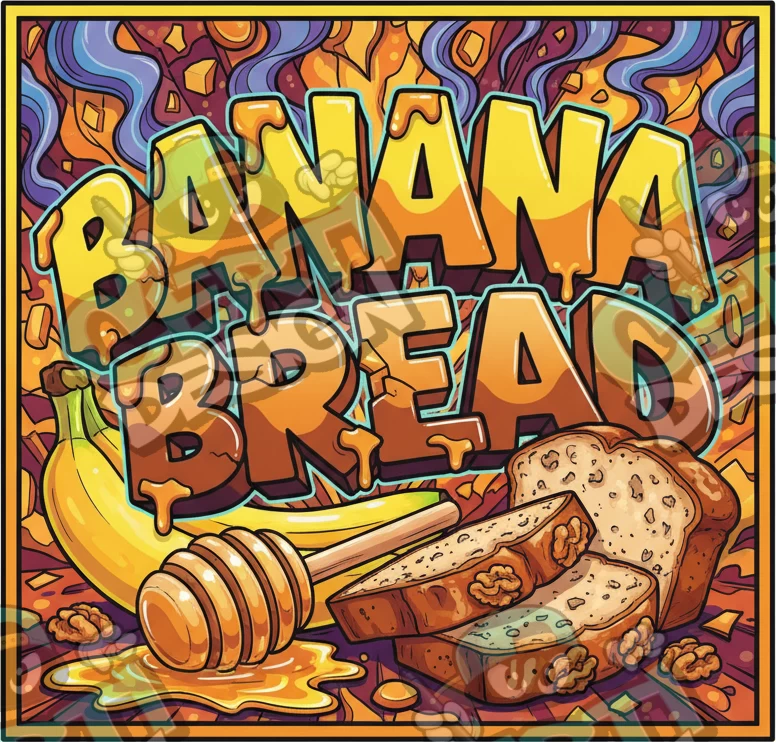 Banana Bread Pre-Made 3.5g Square Mylar Bags