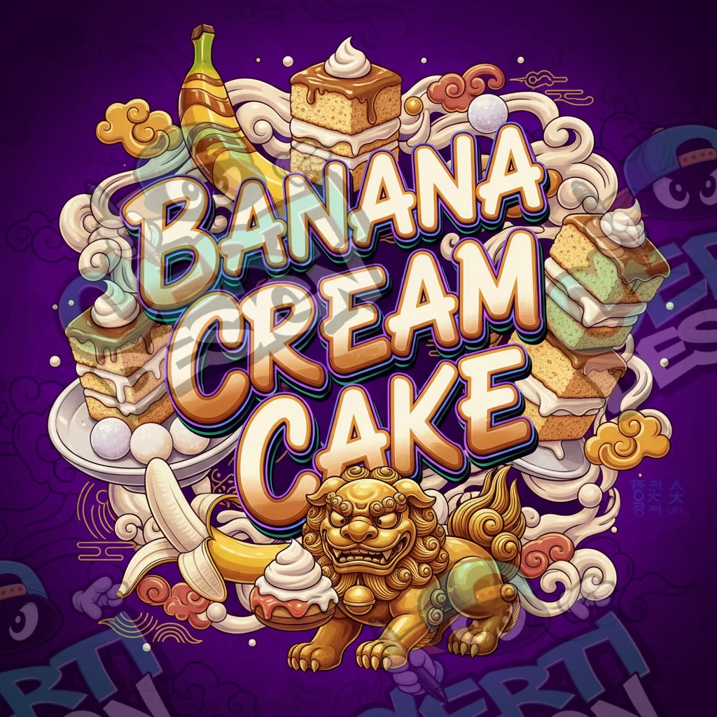 Banana Cream Cake Pre-Made 3.5g Square Mylar Bags