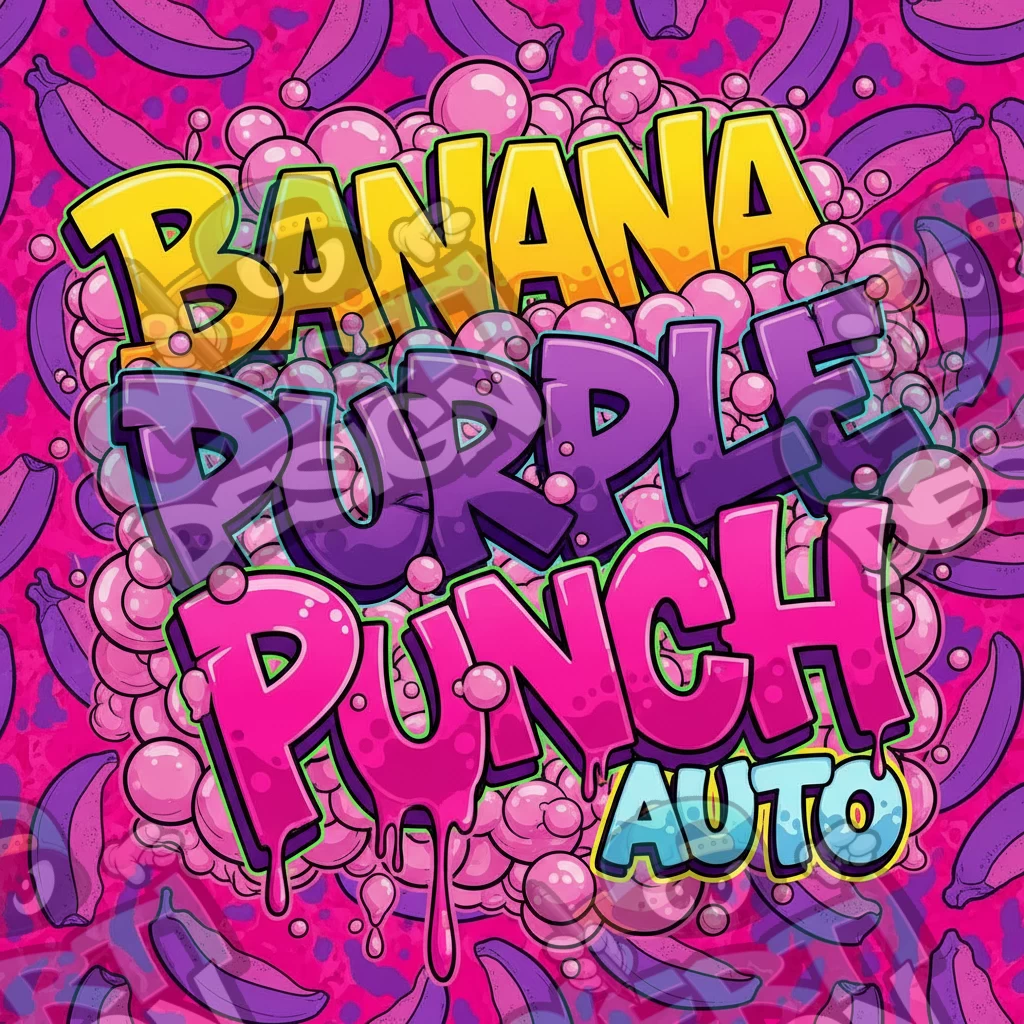 Banana Purple Punch Auto Pre-Made 3.5g Square Mylar Bags