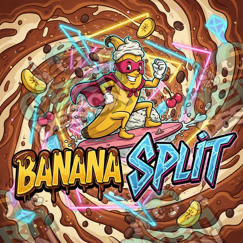 Banana Split Pre-Made 3.5g Square Mylar Bags