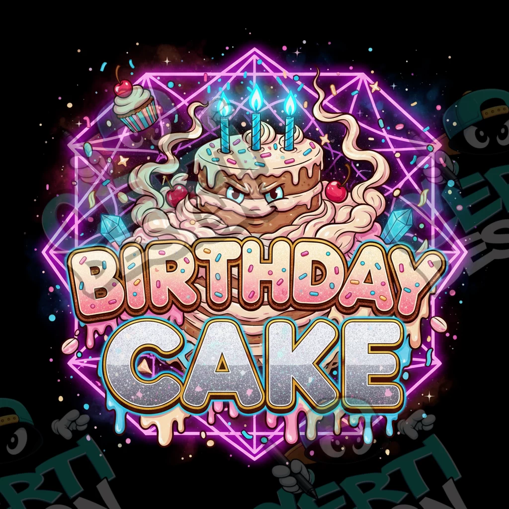 Birthday Cake Pre-Made 3.5g Square Mylar Bags