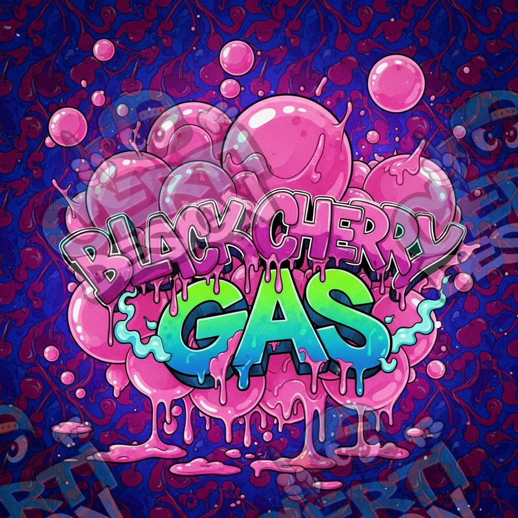 Black Cherry Gas Pre-Made 3.5g Square Mylar Bags