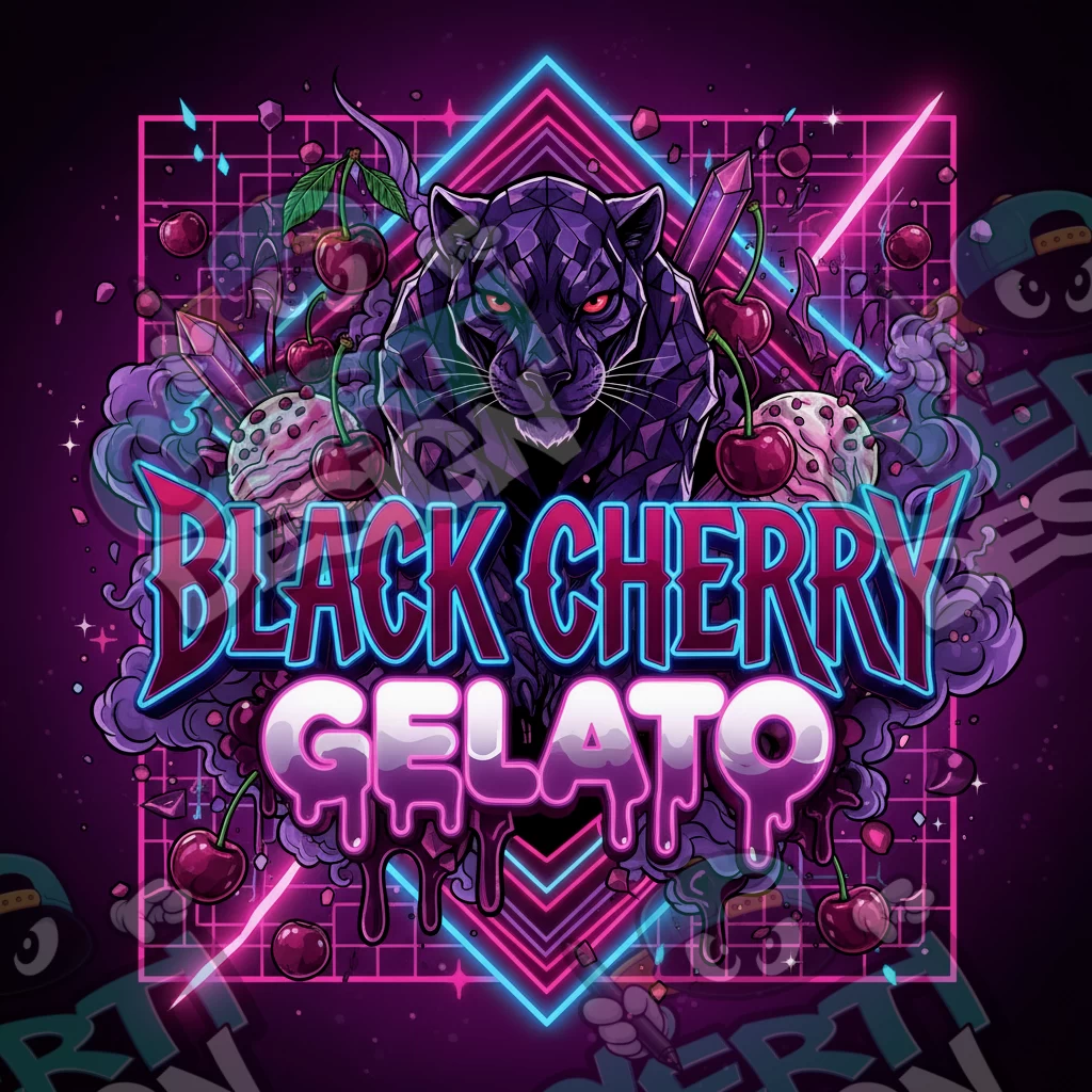 Black Cherry Gelato Pre-Made 3.5g Square Mylar Bags