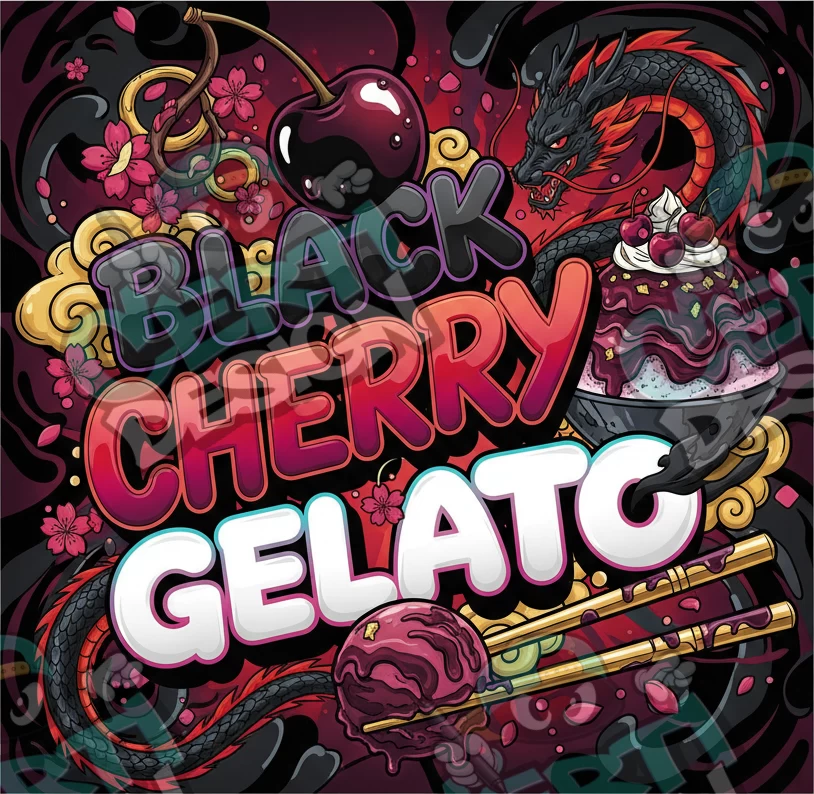 Black Cherry Gelato Pre-Made 3.5g Square Mylar Bags