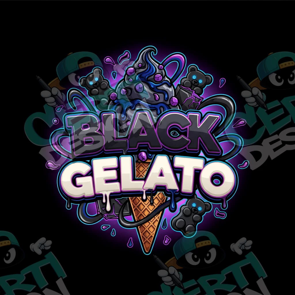 Black Gelato Pre-Made 3.5g Square Mylar Bags