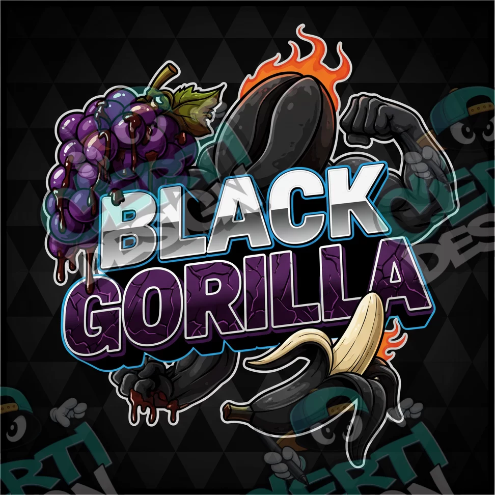 Black Gorilla Pre-Made 3.5g Square Mylar Bags