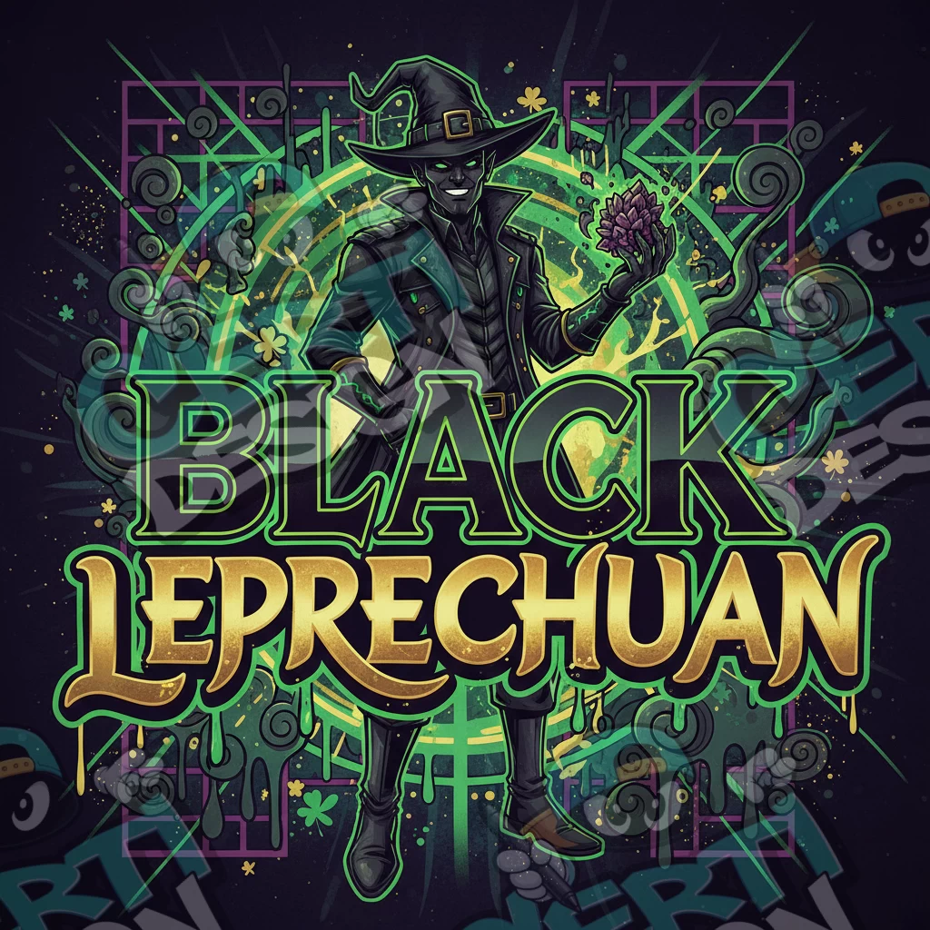 Black Leprechaun Pre-Made 3.5g Square Mylar Bags