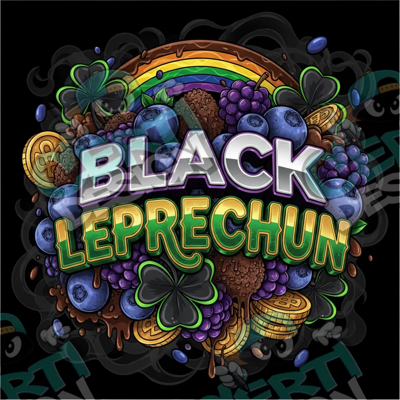 Black Leprechaun Pre-Made 3.5g Square Mylar Bags