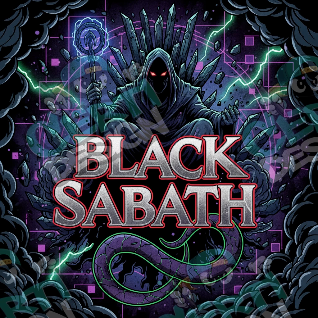 Black Sabbath Pre-Made 3.5g Square Mylar Bags