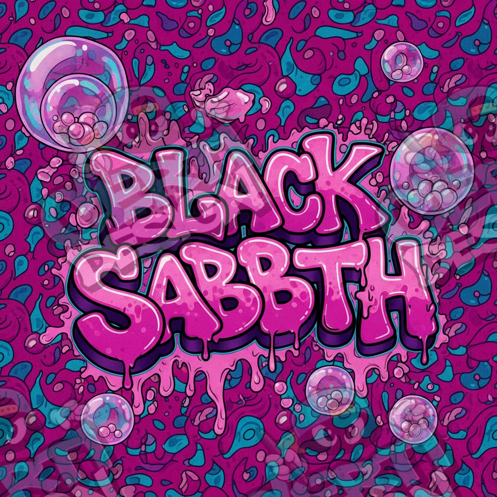 Black Sabbath Pre-Made 3.5g Square Mylar Bags
