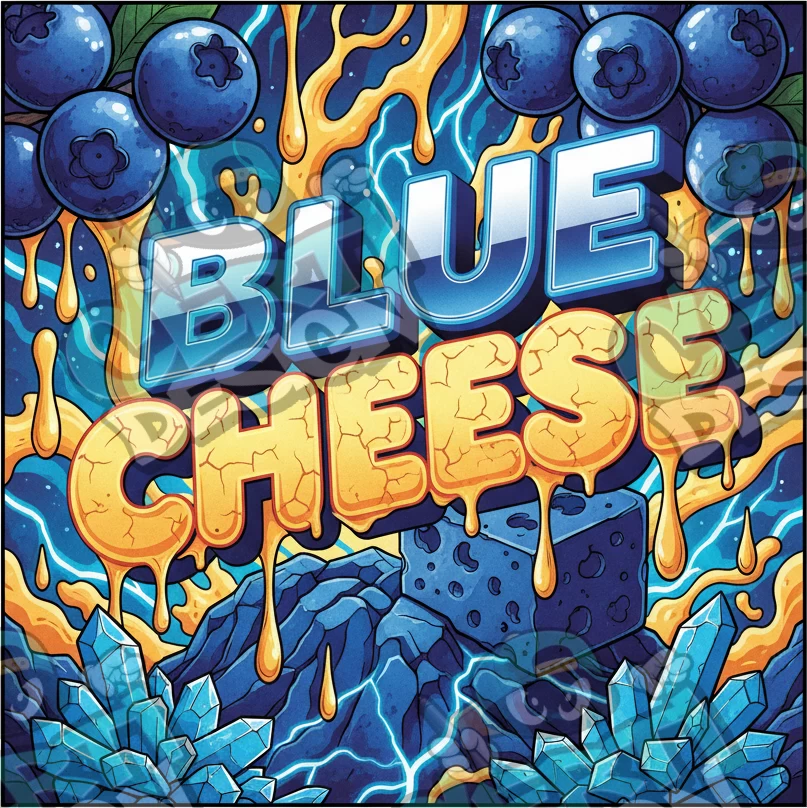Blue Cheese Pre-Made 3.5g Square Mylar Bags
