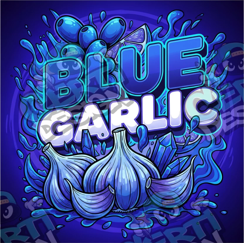 Blue Garlic Pre-Made 3.5g Square Mylar Bags