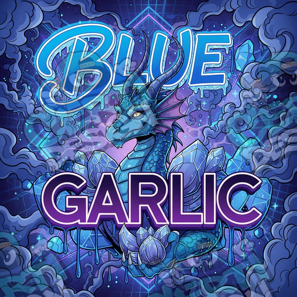 Blue Garlic Pre-Made 3.5g Square Mylar Bags