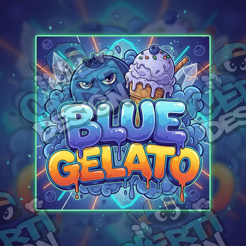 Blue Gelato Pre-Made 3.5g Square Mylar Bags