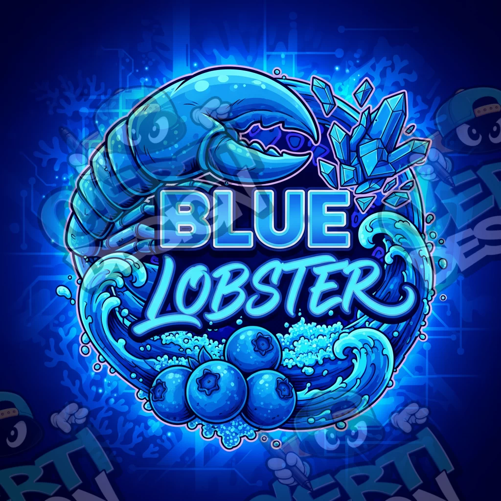 Blue Lobster Pre-Made 3.5g Square Mylar Bags