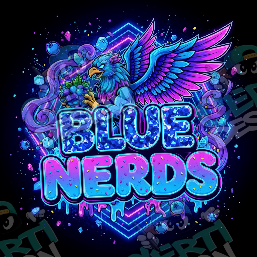 Blue Nerds Pre-Made 3.5g Square Mylar Bags