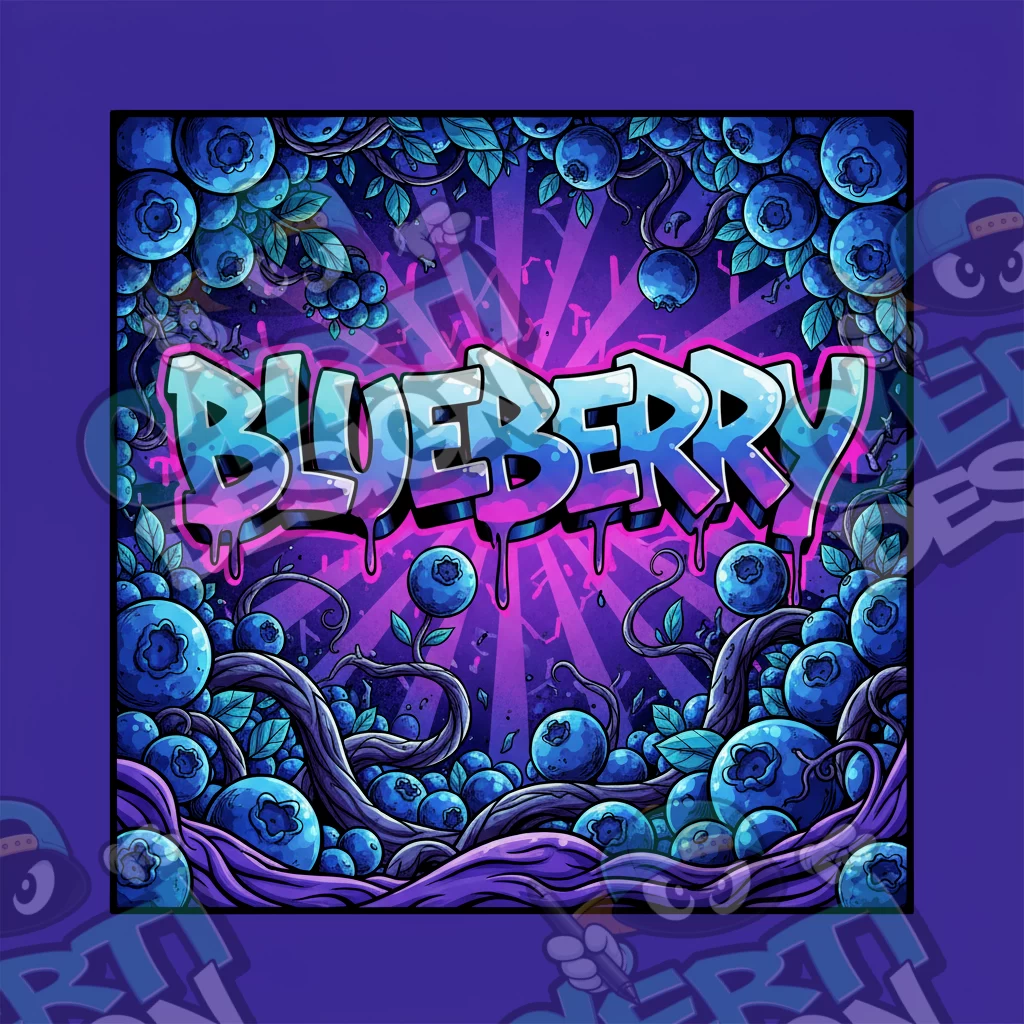 Blueberry Pre-Made 3.5g Square Mylar Bags