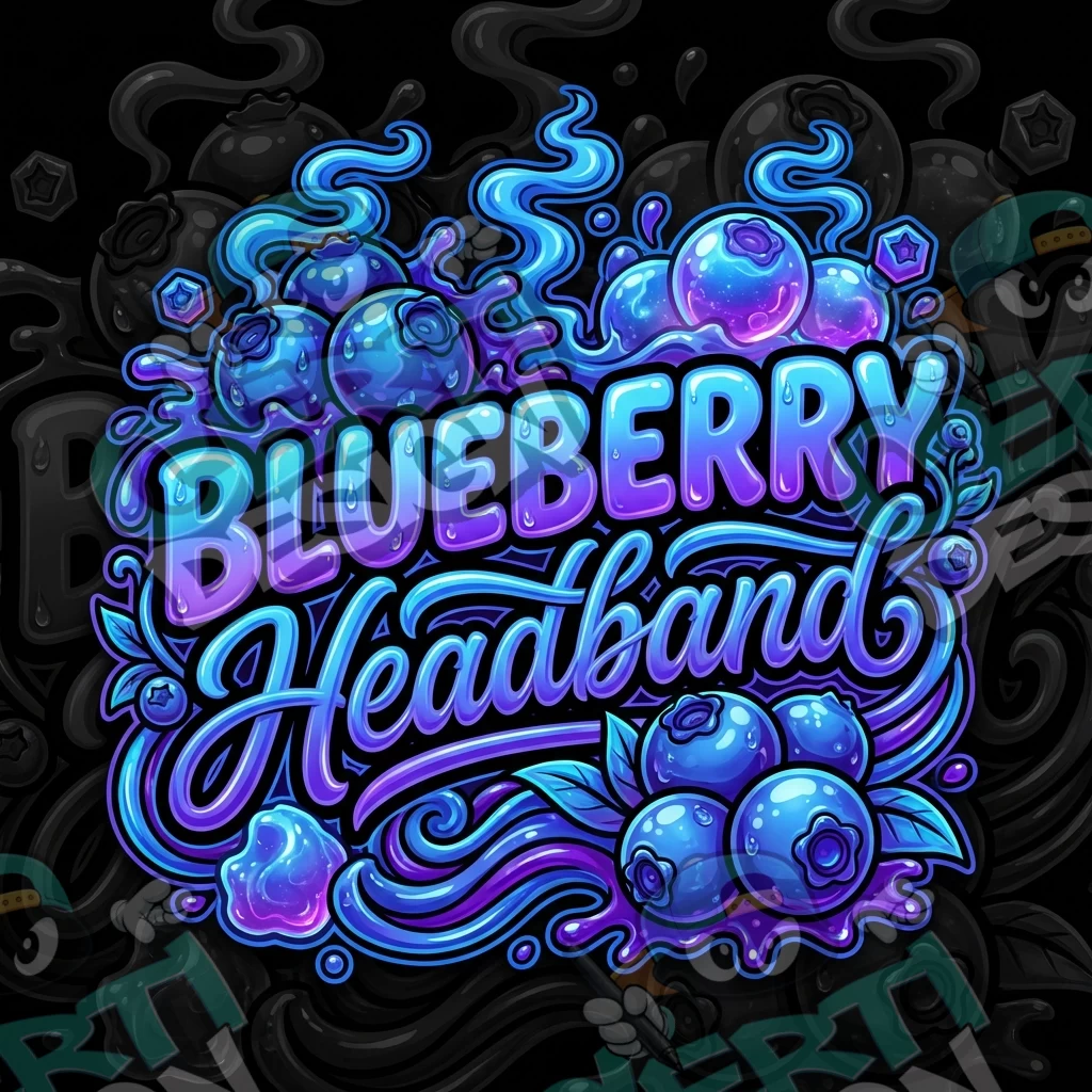 Blueberry Headband Pre-Made 3.5g Square Mylar Bags