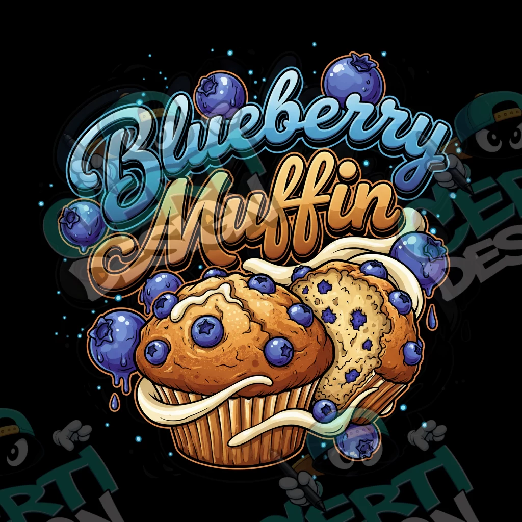 Blueberry Muffin Pre-Made 3.5g Square Mylar Bags